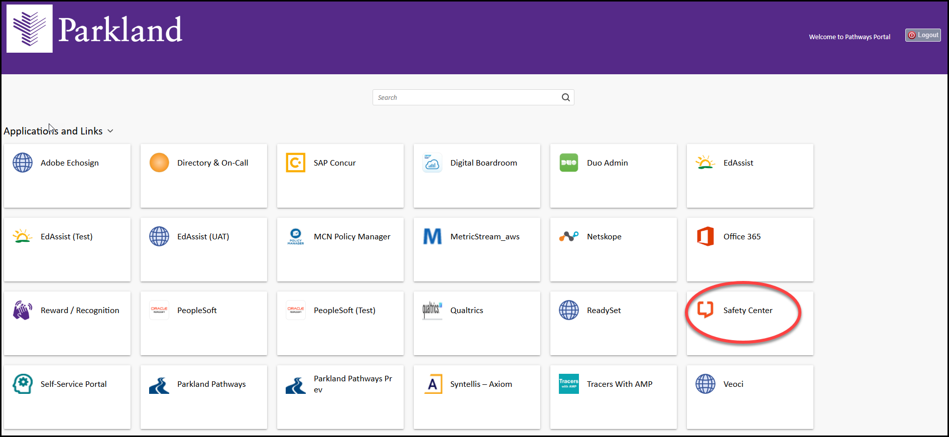 Parkland Portal - Safety Center